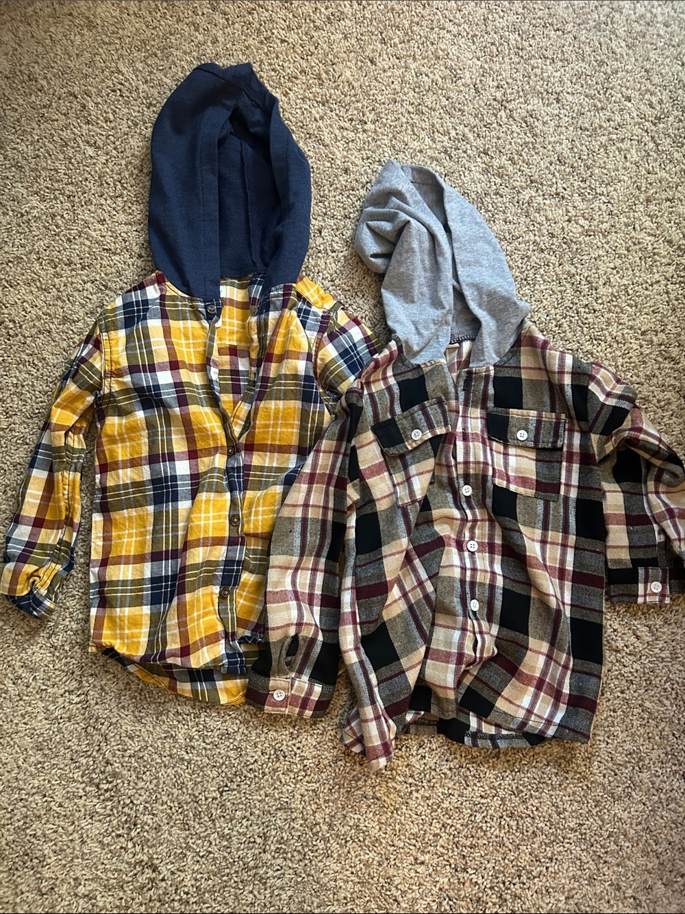 Carter's Plaid Hooded Button-Down Shirt